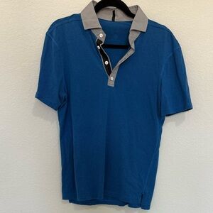 Lululemon Post Practice Polo Shirt Men’s Blue and Gray Size Small S